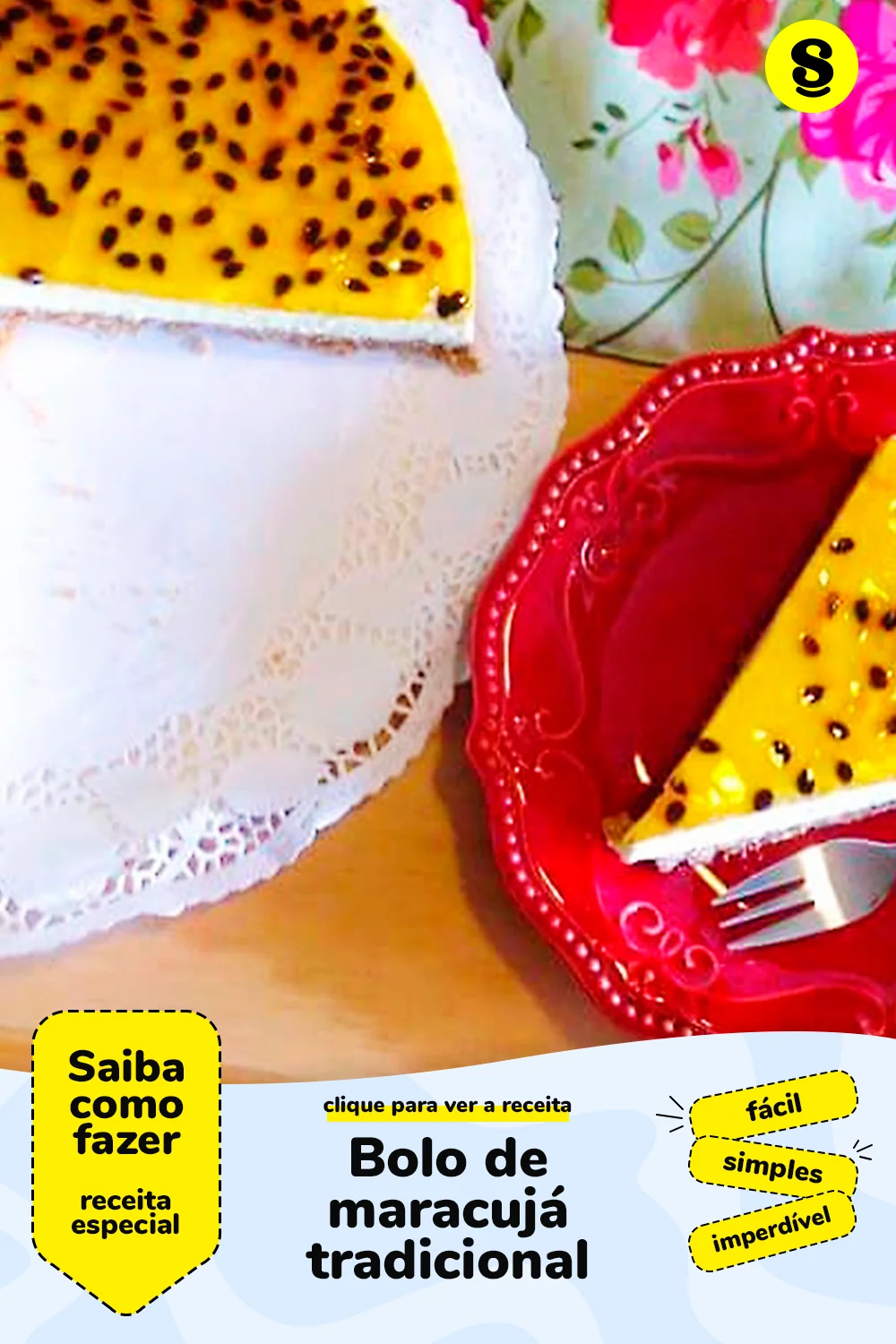 Receita de bolo de maracujá