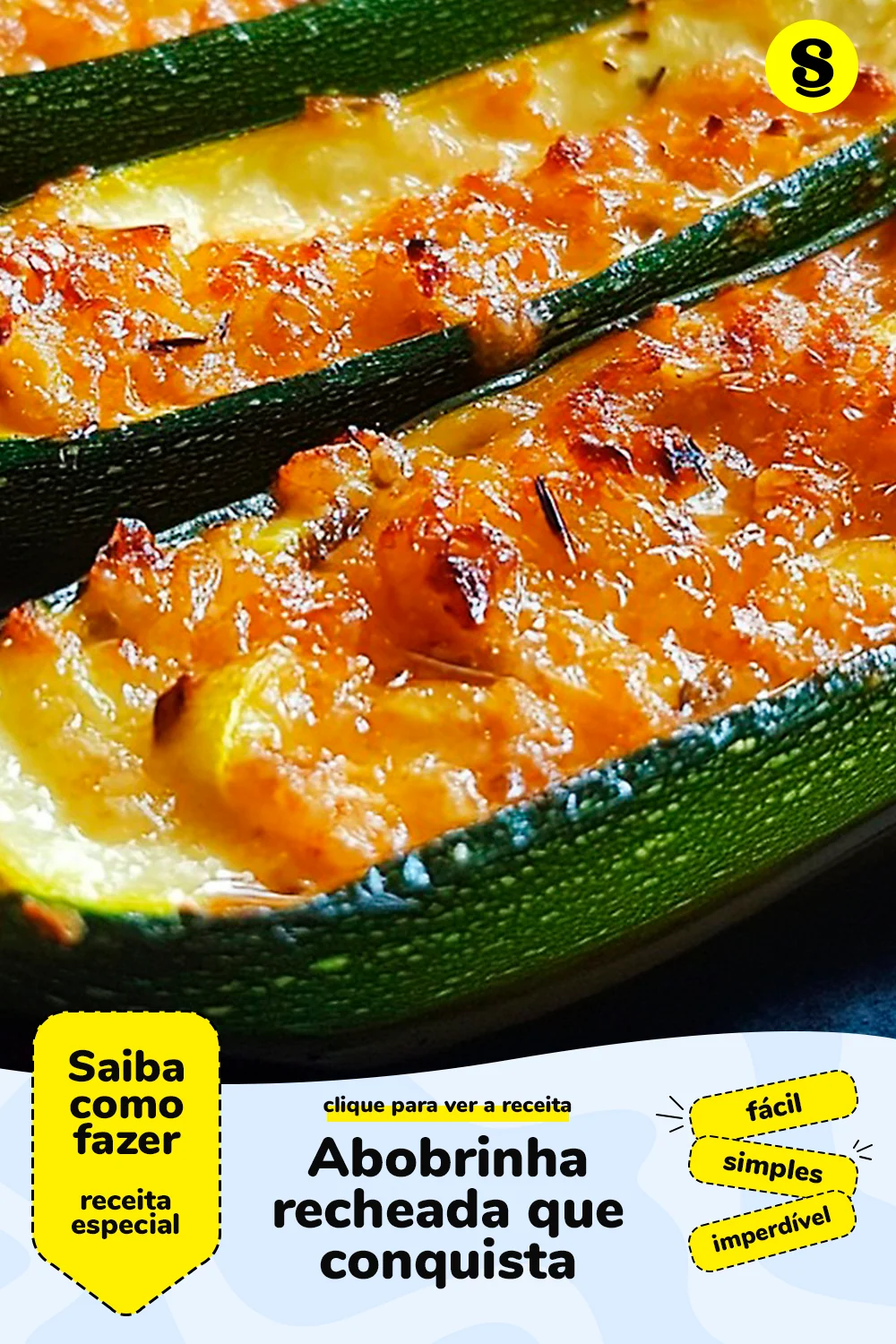 Receita de abobrinha recheada