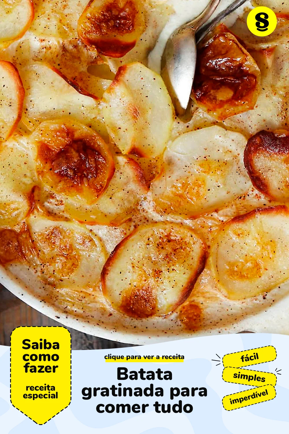 Receita de batata gratinada