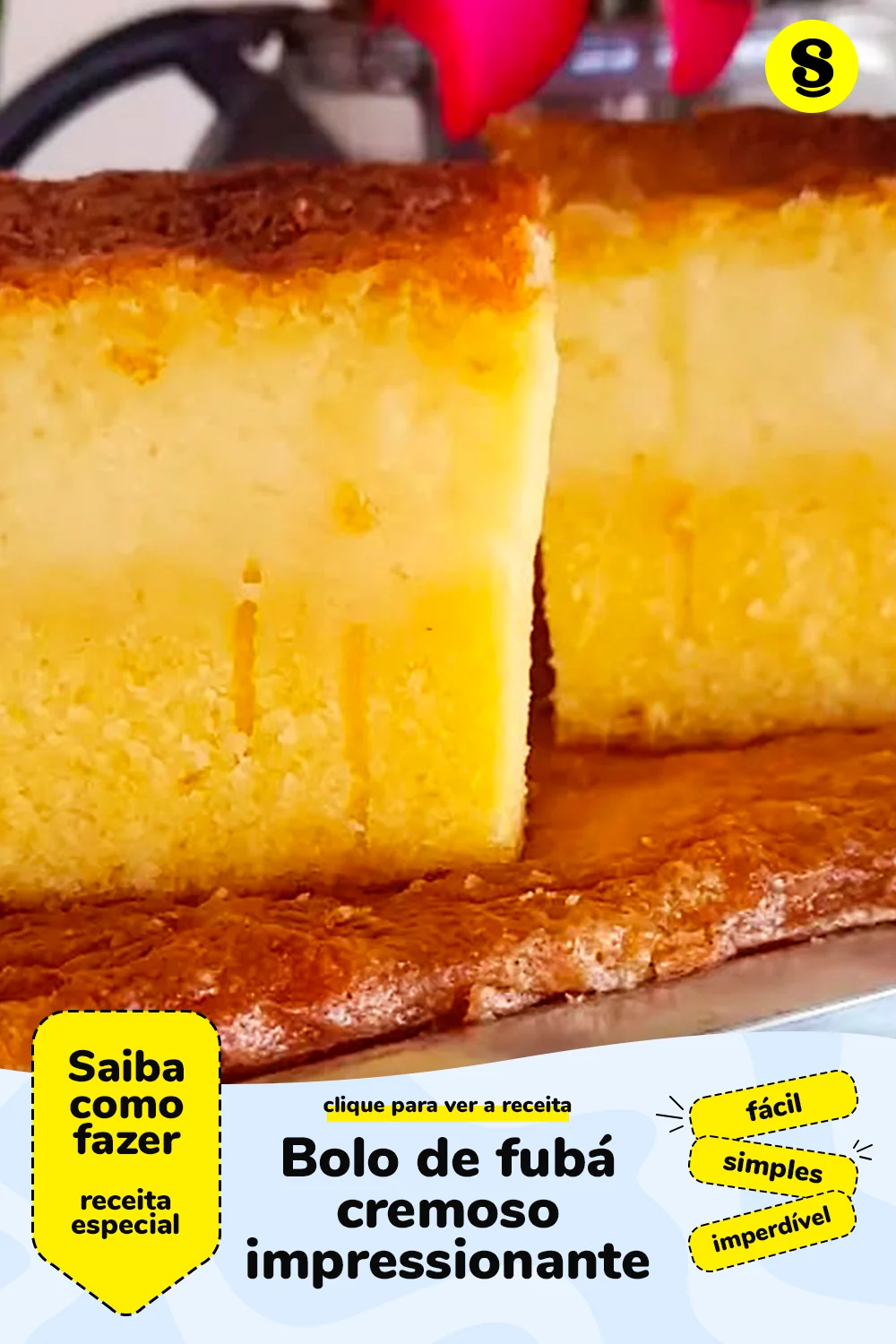 Receita de bolo de fubá cremoso