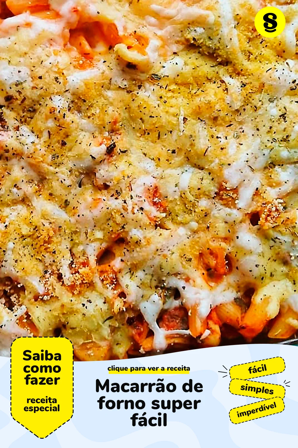 Receita de macarrão de forno