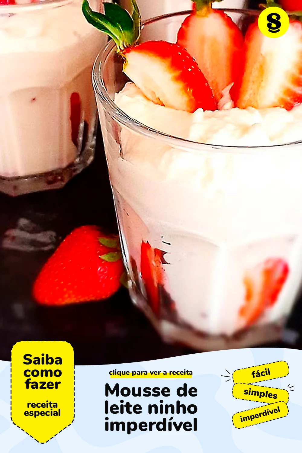 Receita de mousse de leite ninho
