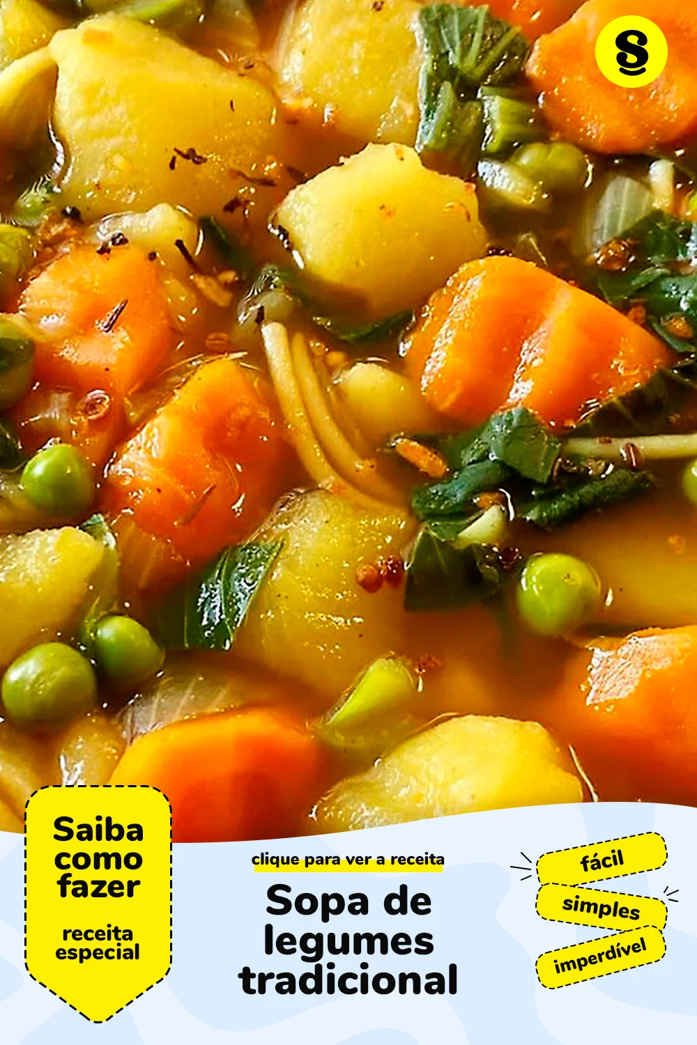 Receita de sopa de legumes