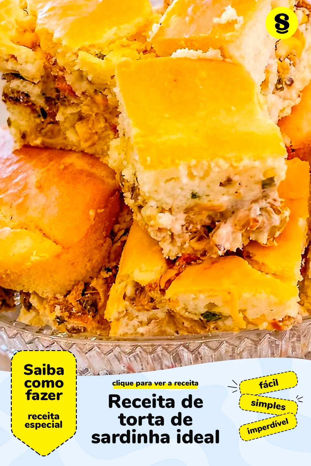 Receita de torta de sardinha
