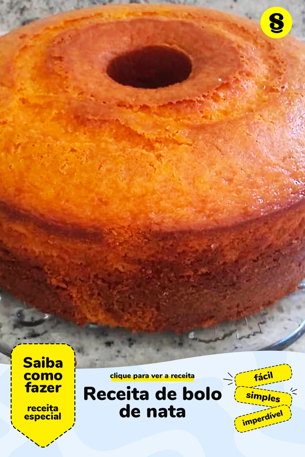 Receita de bolo de nata