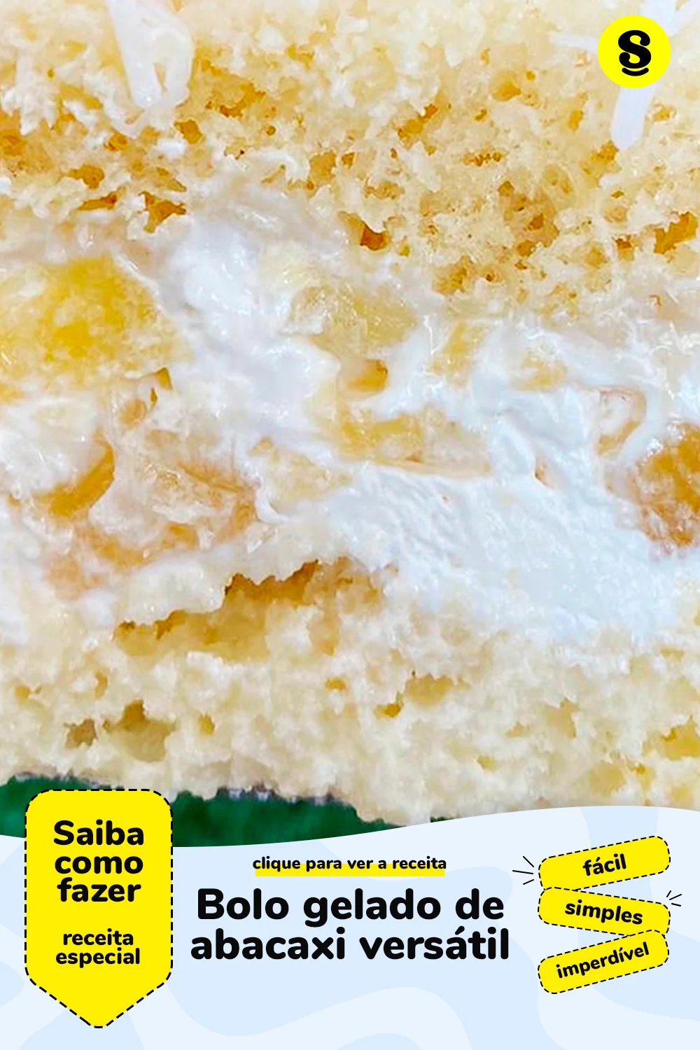 Receita de bolo gelado de abacaxi