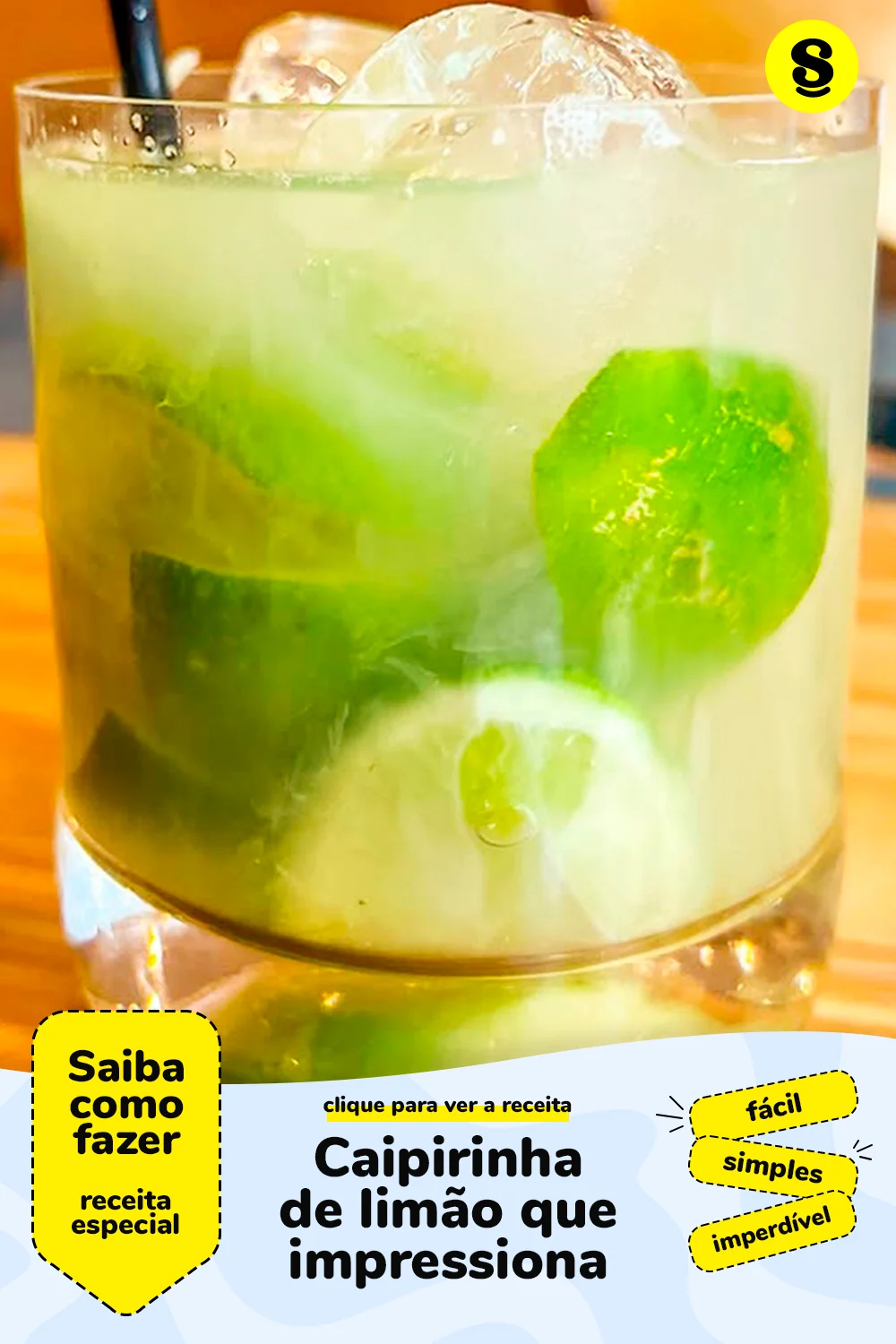Receita de caipirinha de limão