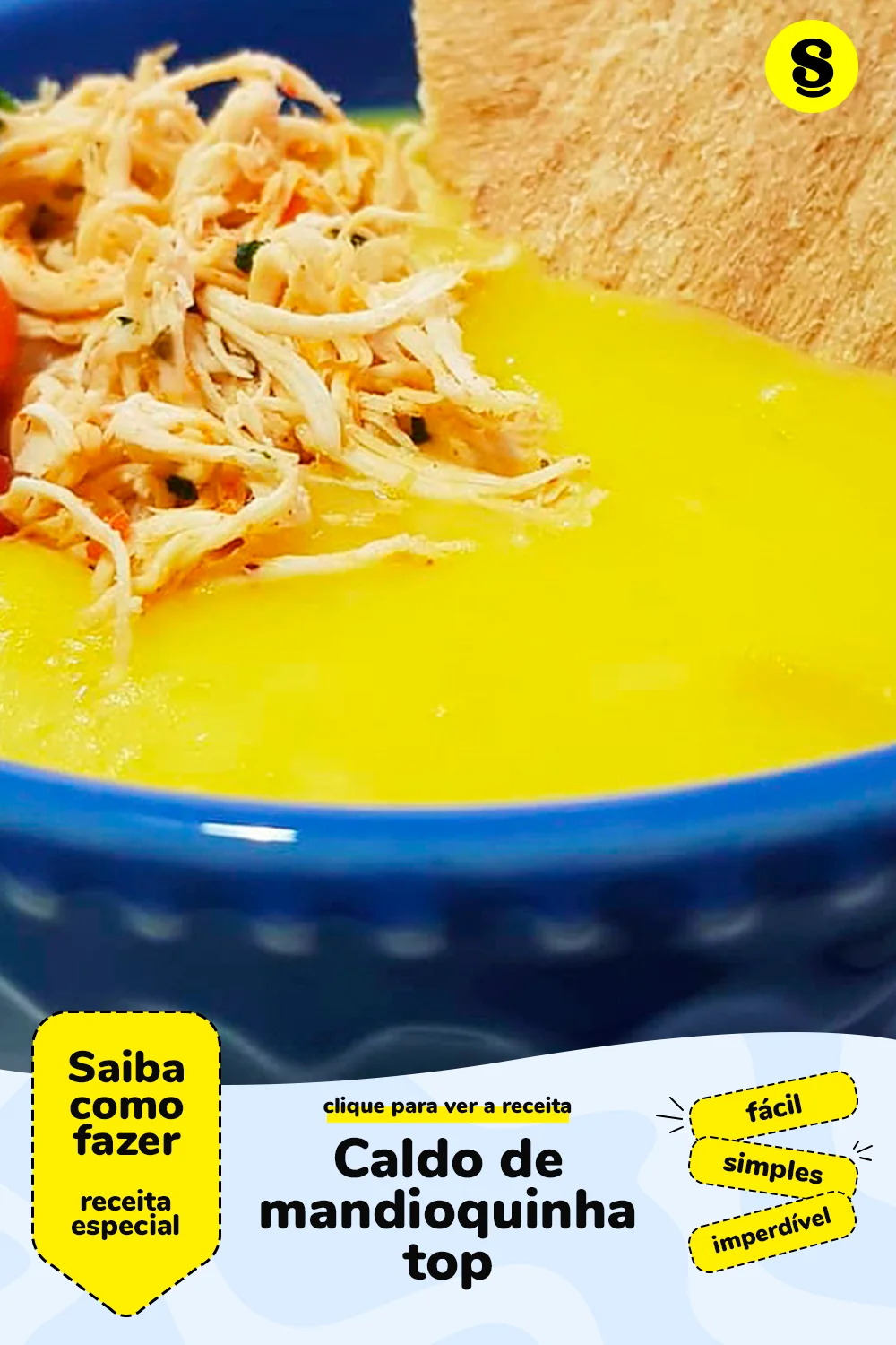 Receita de caldo de mandioquinha