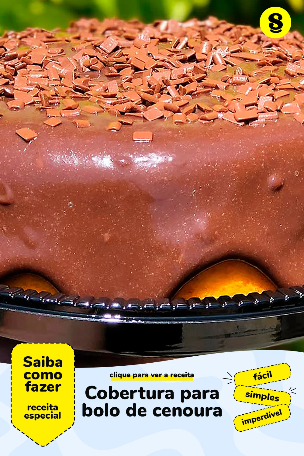 Receita de cobertura para bolo de cenoura