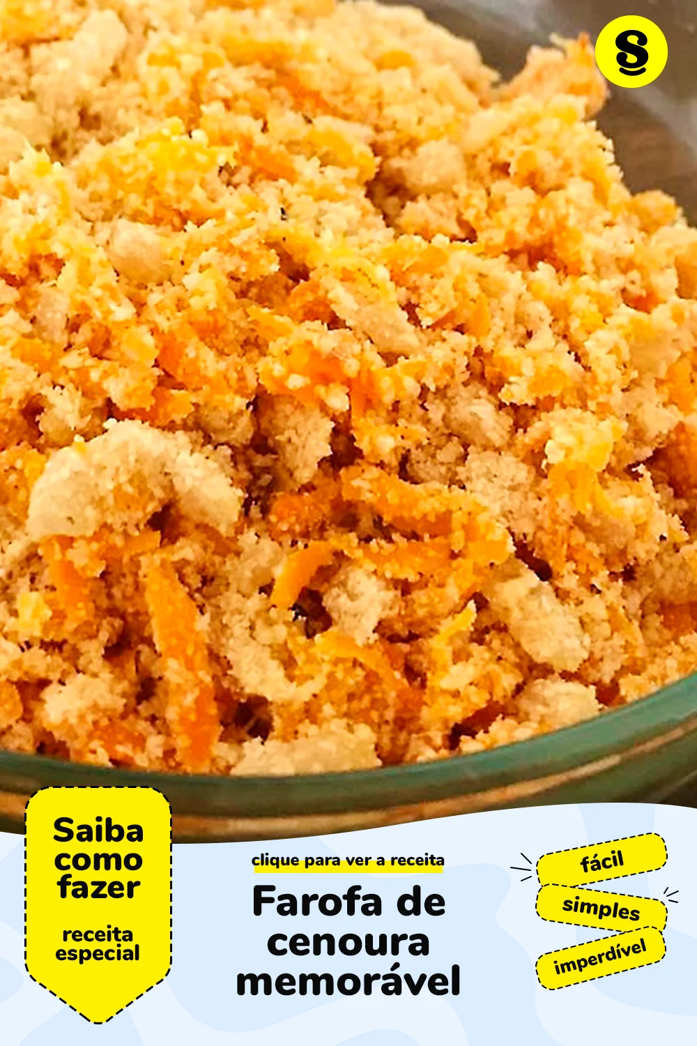 Receita de farofa de cenoura