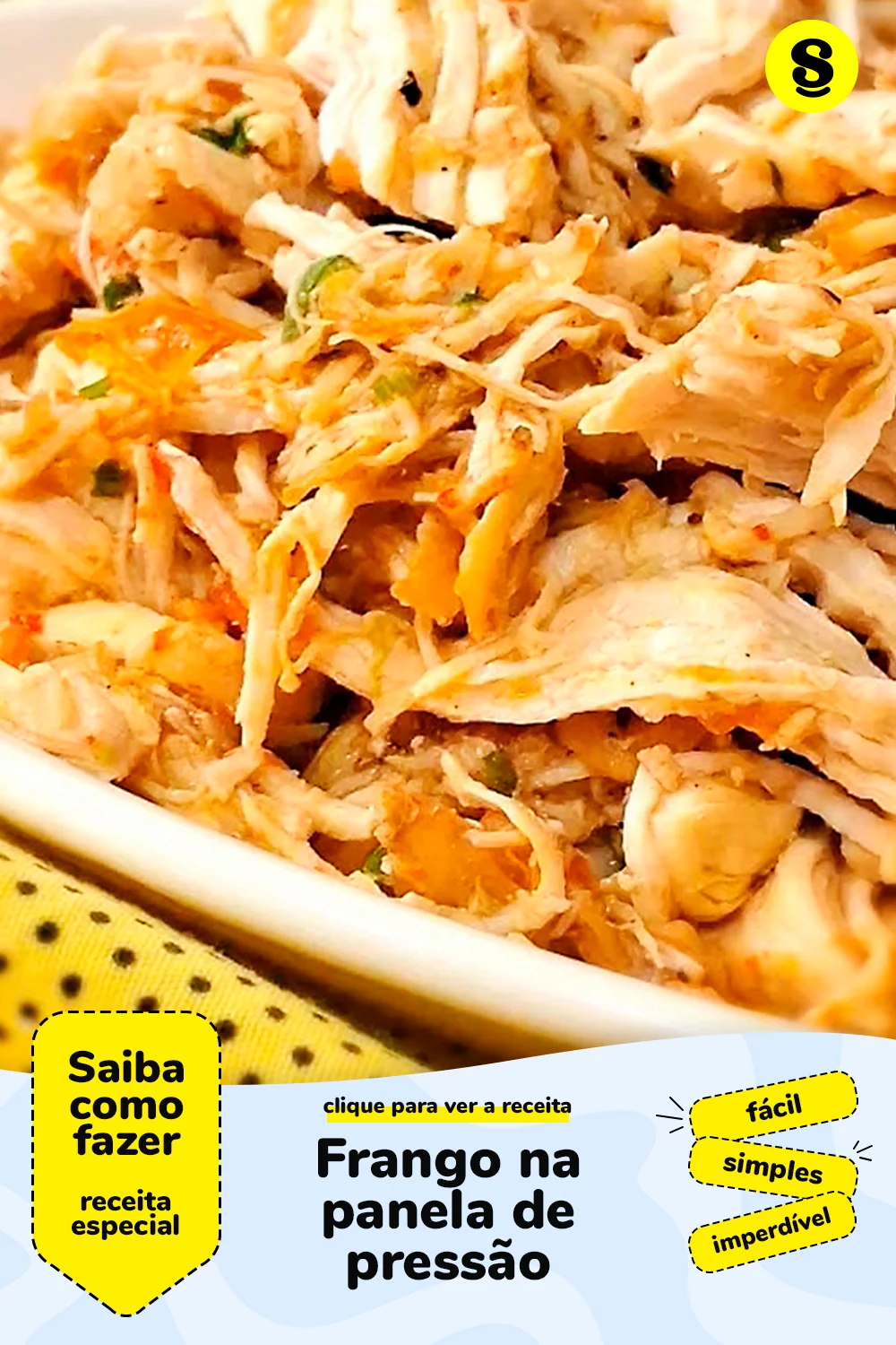 Receita de frango na panela de pressão