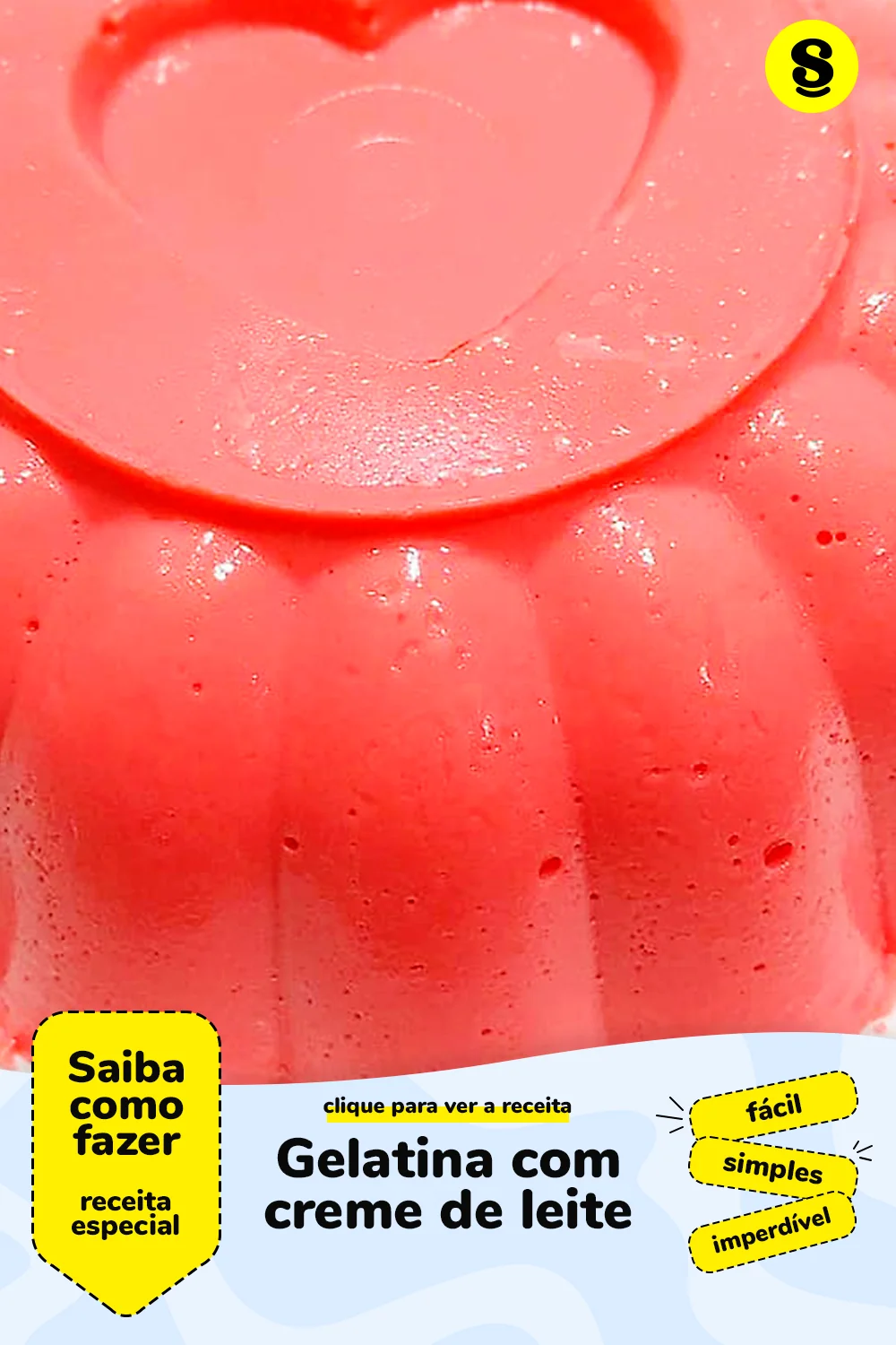 Receita de gelatina com creme de leite