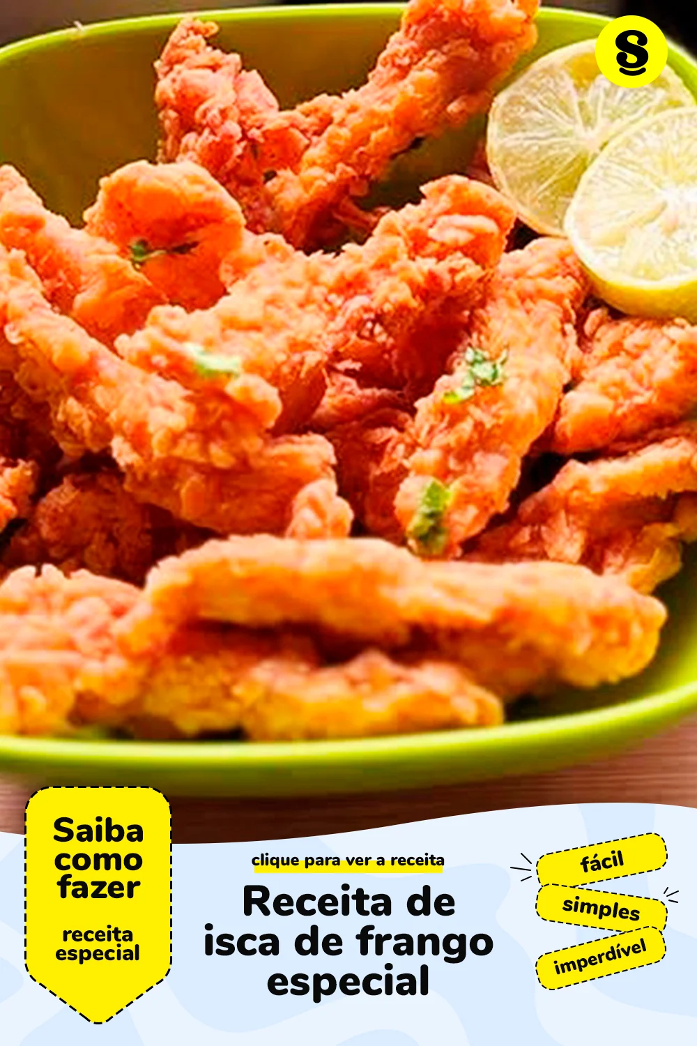 Receita de isca de frango