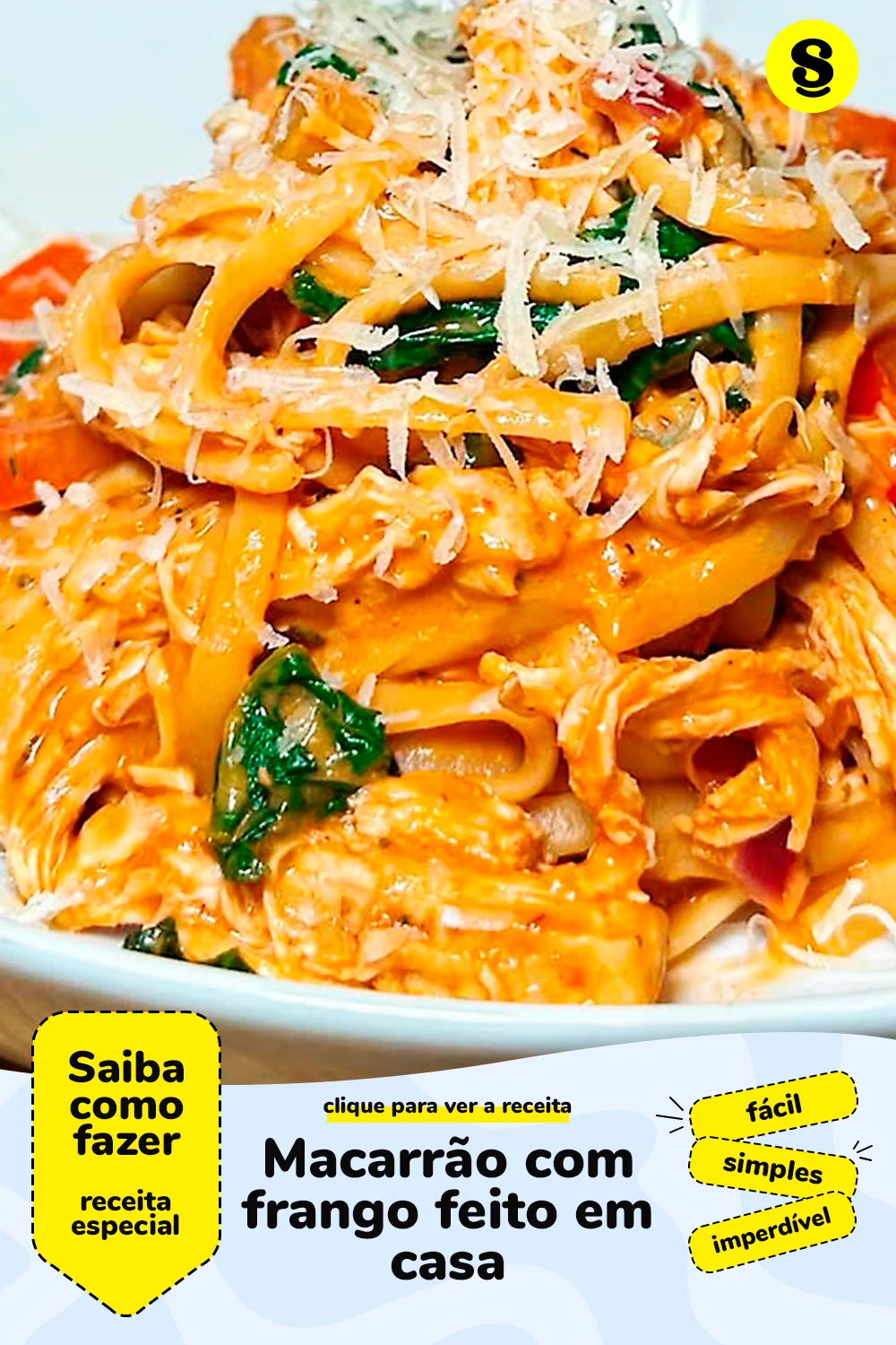 Receita de macarrão com frango