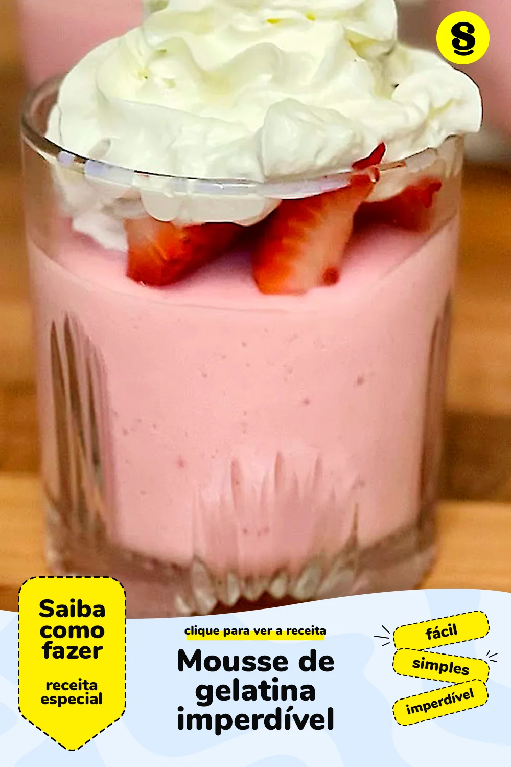 Receita de mousse de gelatina