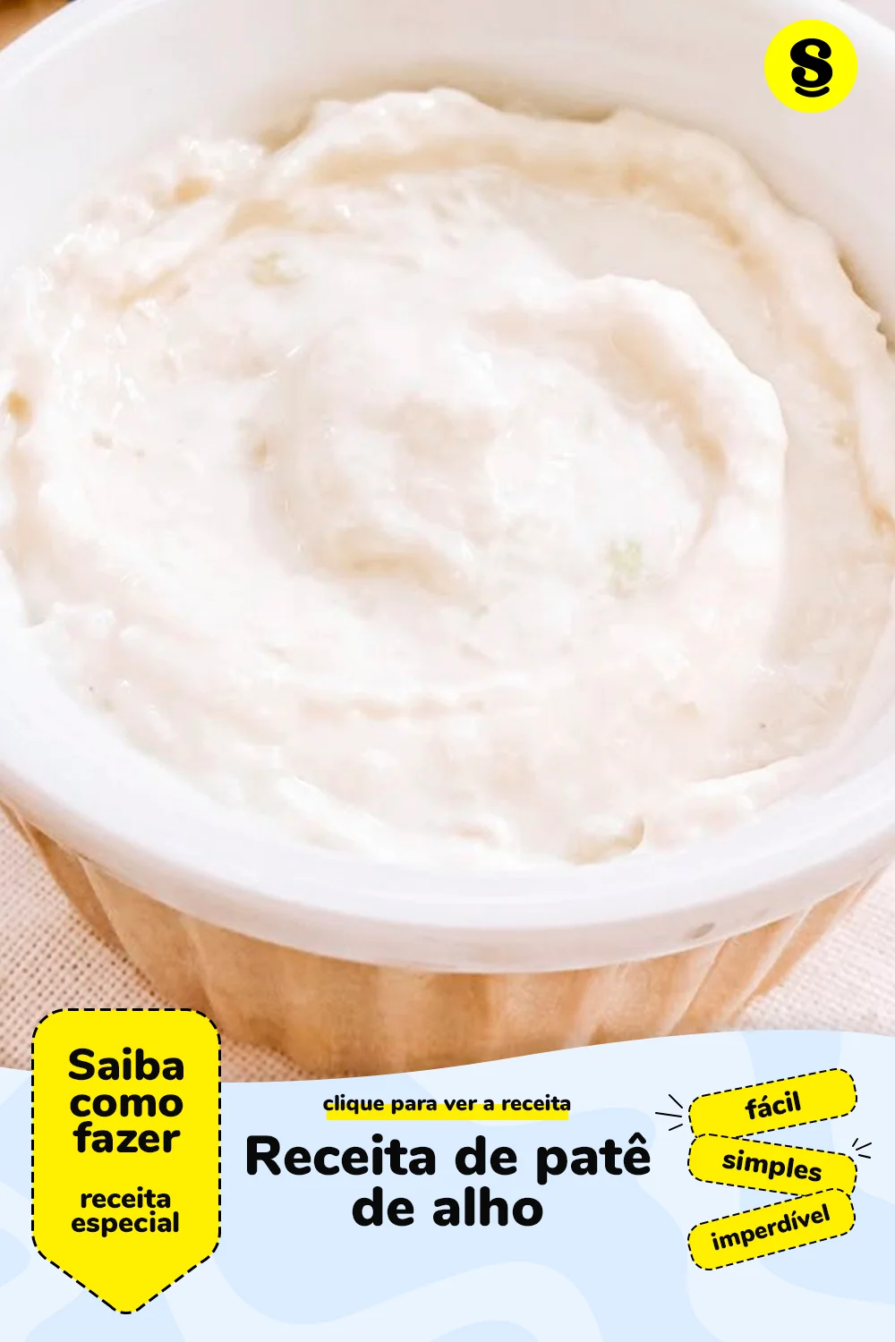 Receita de patê de alho