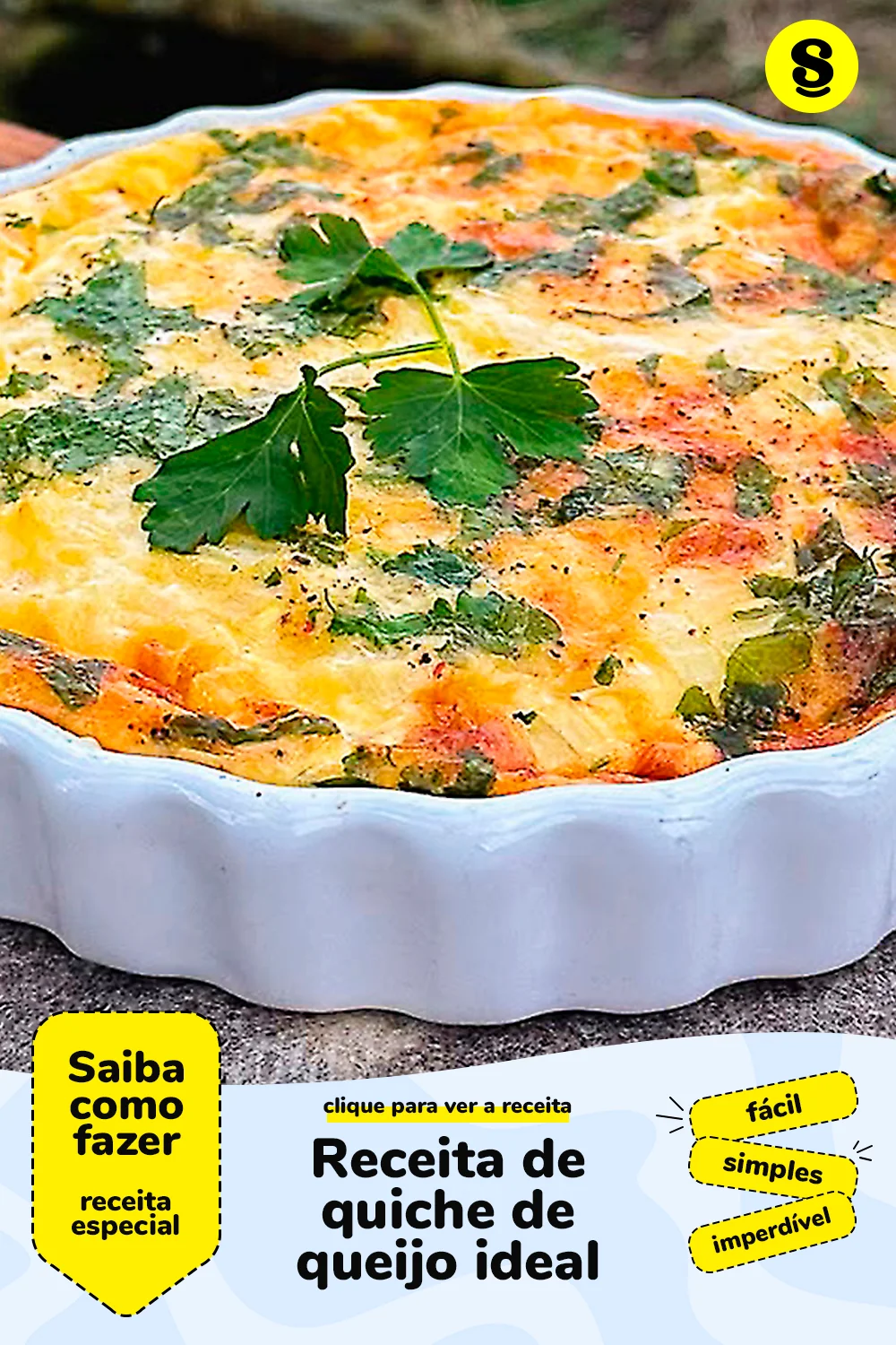 Receita de quiche de queijo