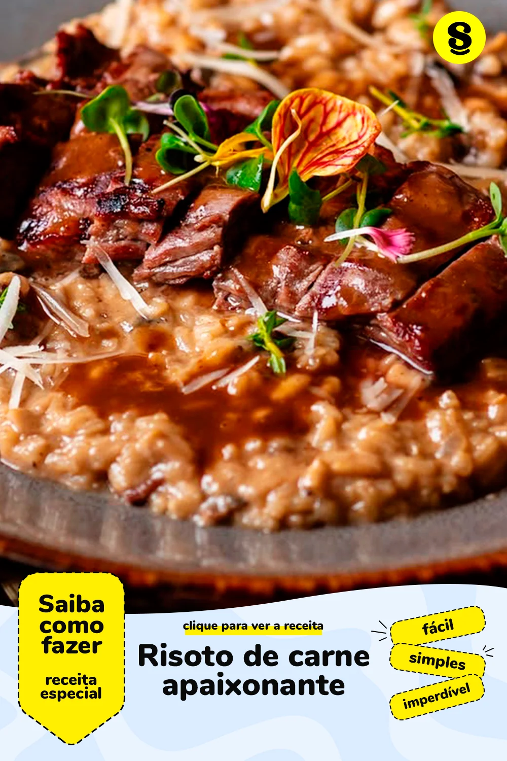 Receita de risoto de carne