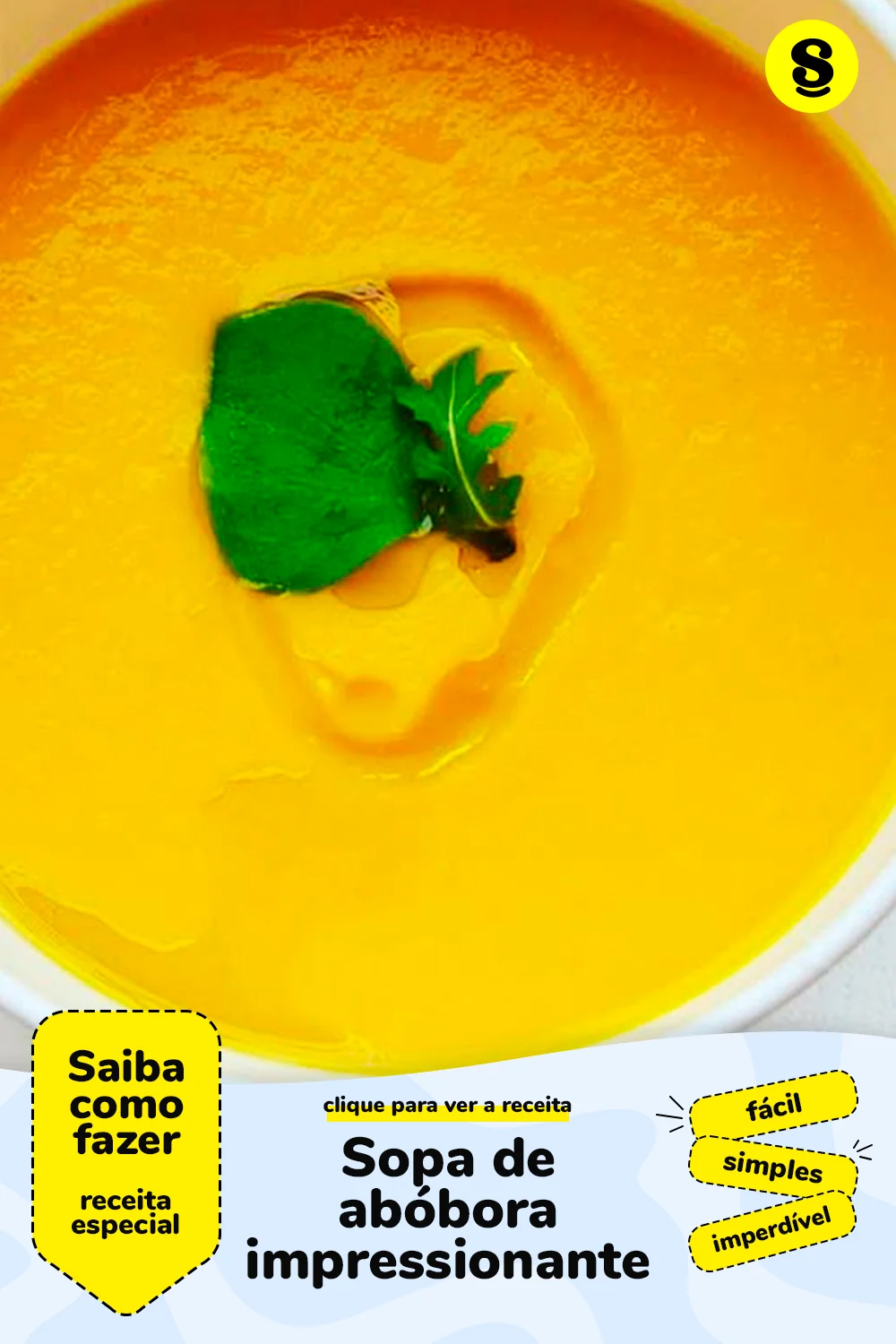 Receita de sopa de abóbora
