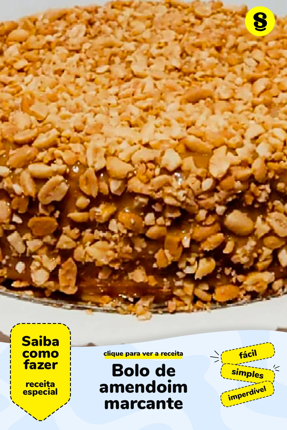 Receita de bolo de amendoim