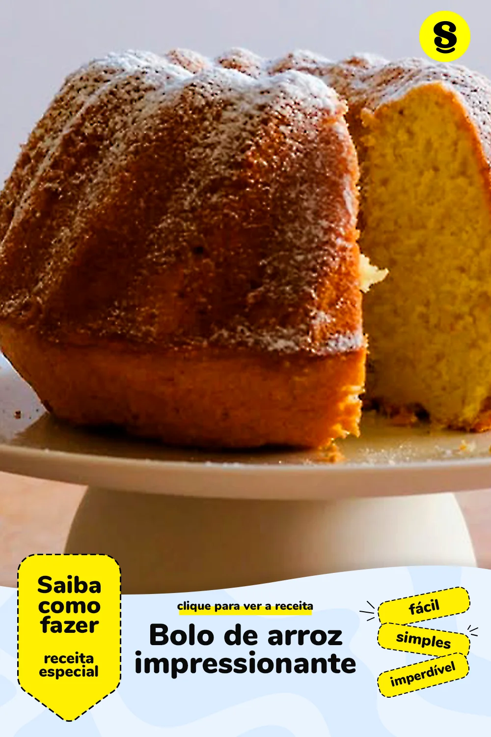 Receita de bolo de arroz