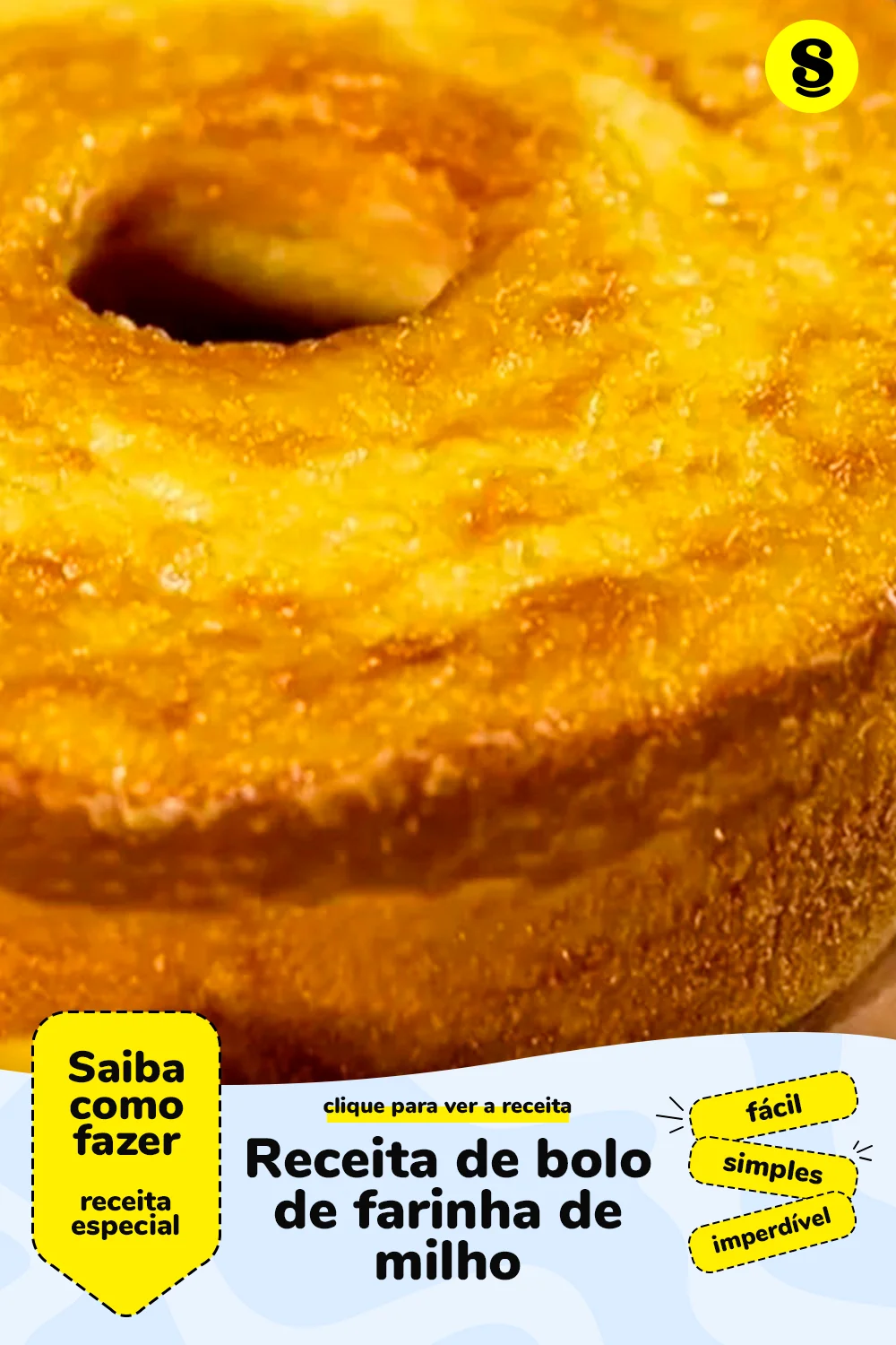 Receita de bolo de farinha de milho