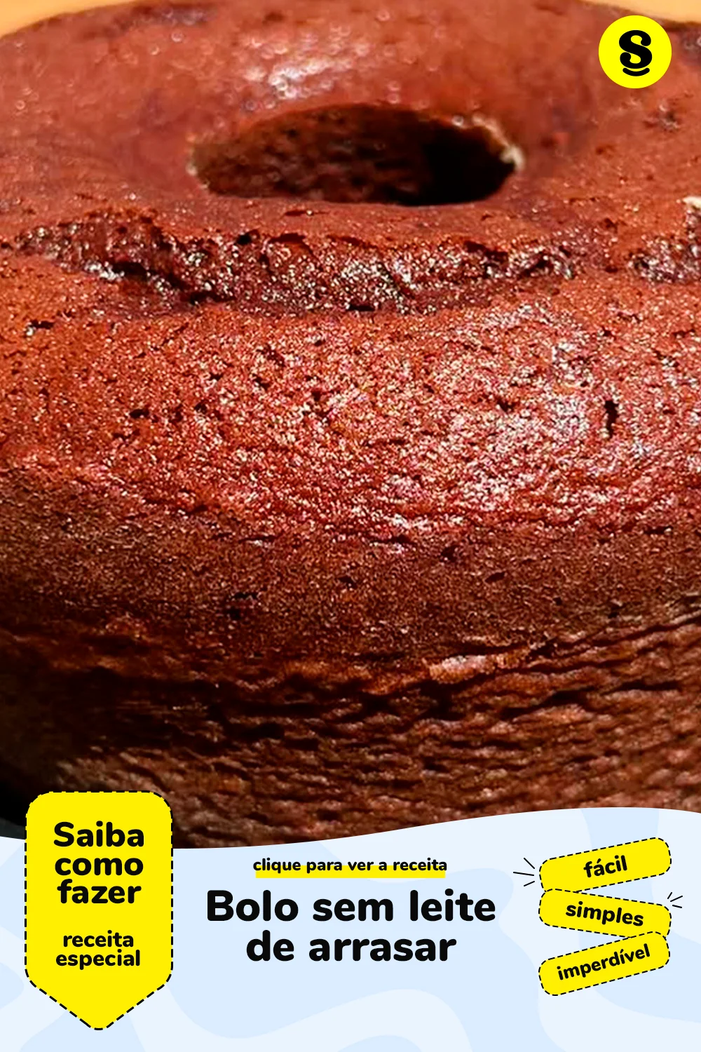 Receita de bolo sem leite