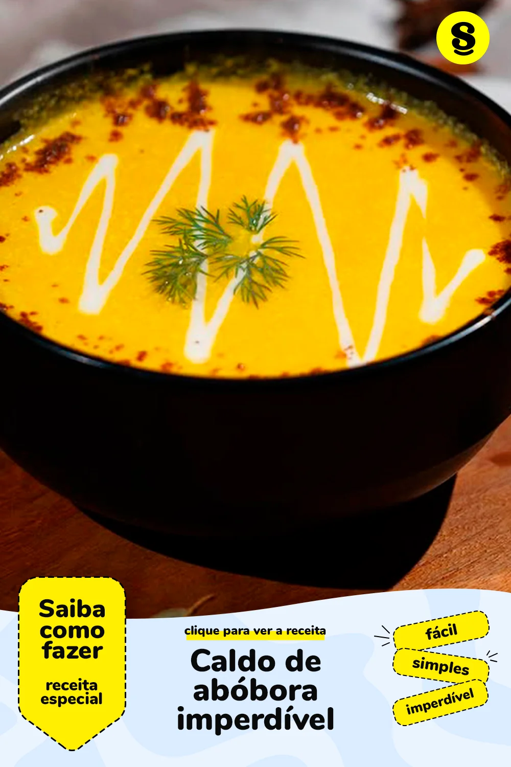 Receita de caldo de abóbora