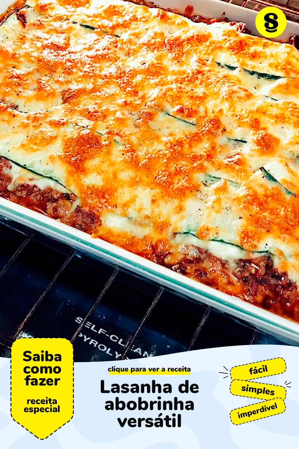 Receita de lasanha de abobrinha