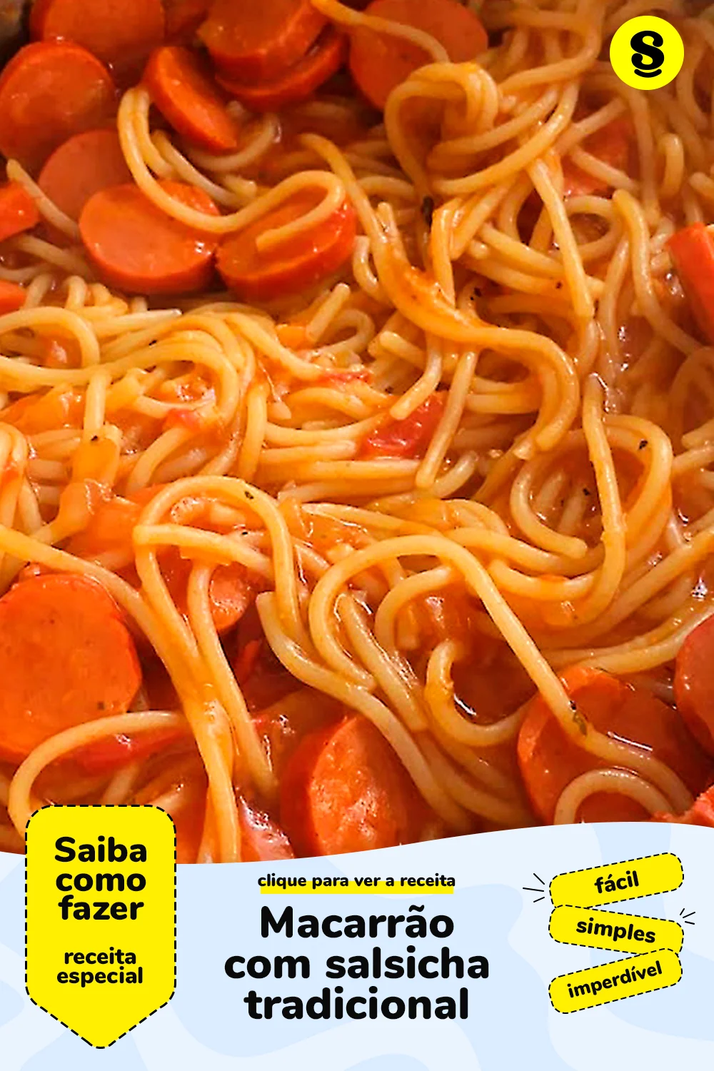 Receita de macarrão com salsicha