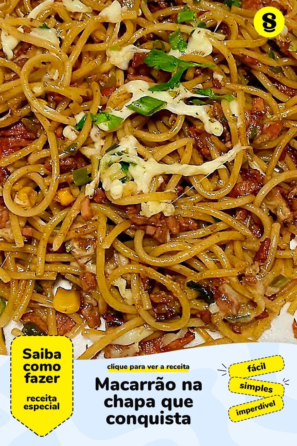 Receita de macarrão na chapa