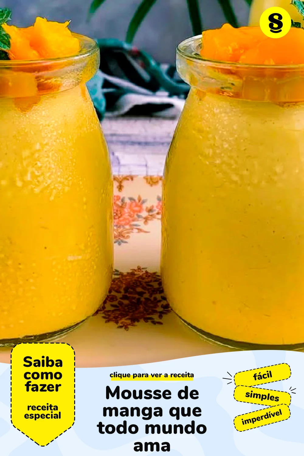 Receita de mousse de manga