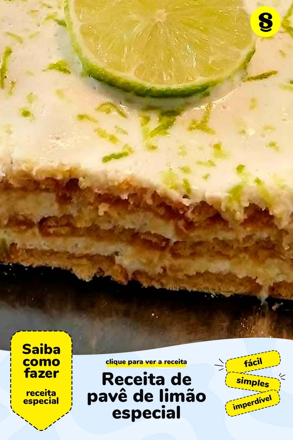 Receita de pavê de limão