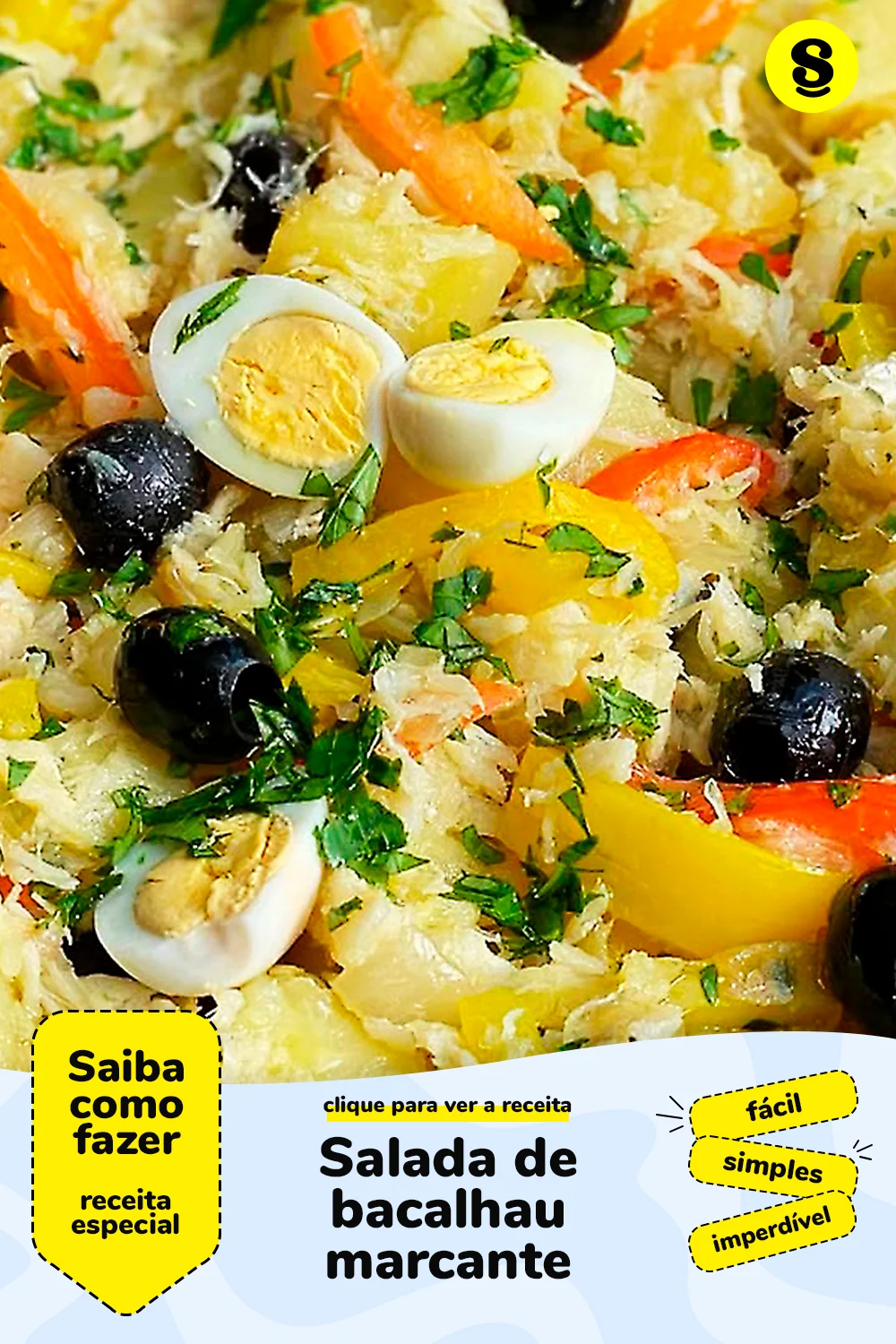 Receita de salada de bacalhau