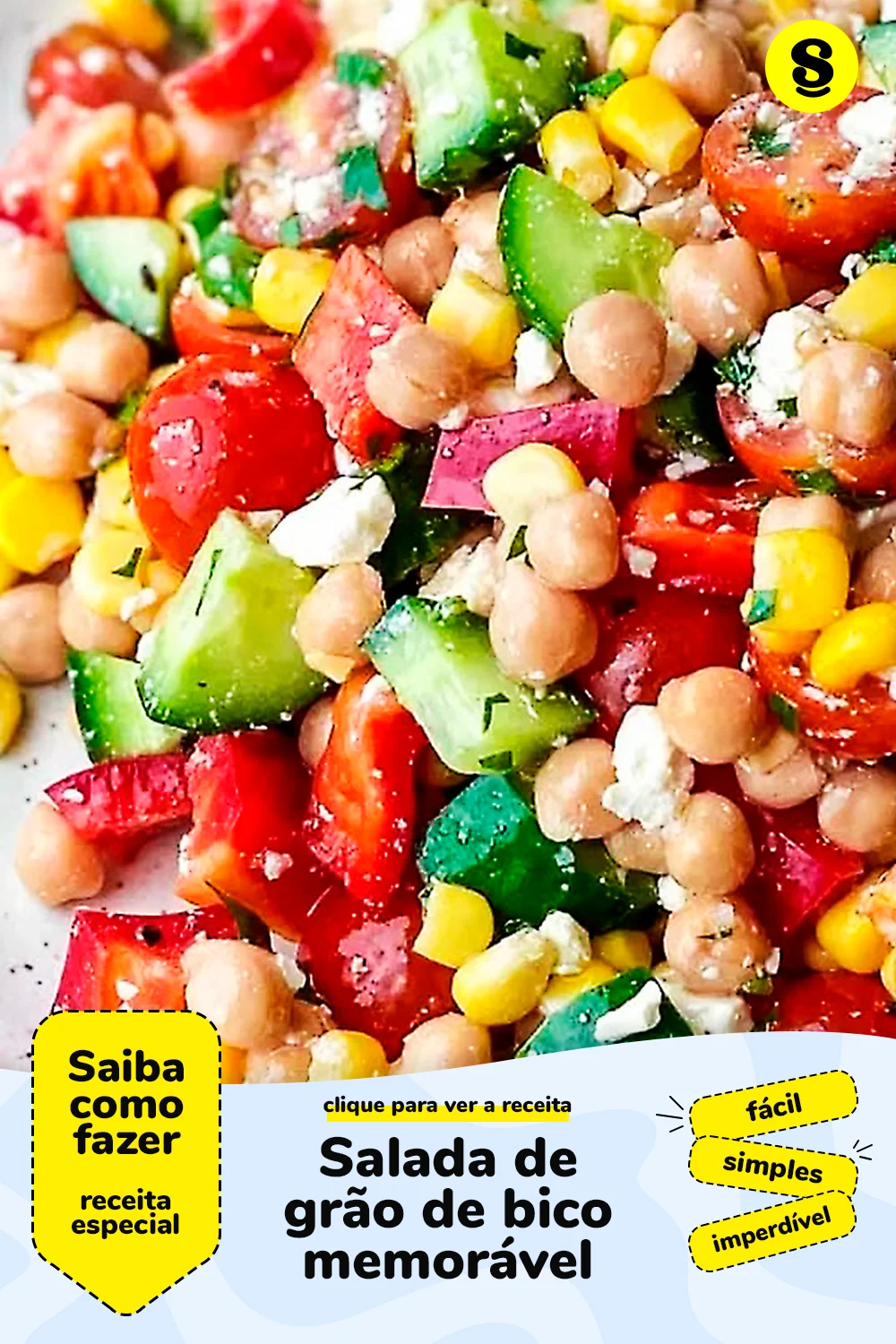 Receita de salada de grão de bico