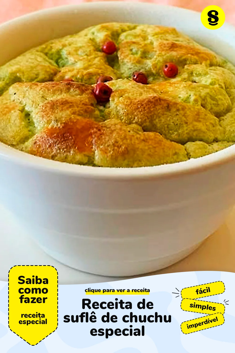 Receita de suflê de chuchu