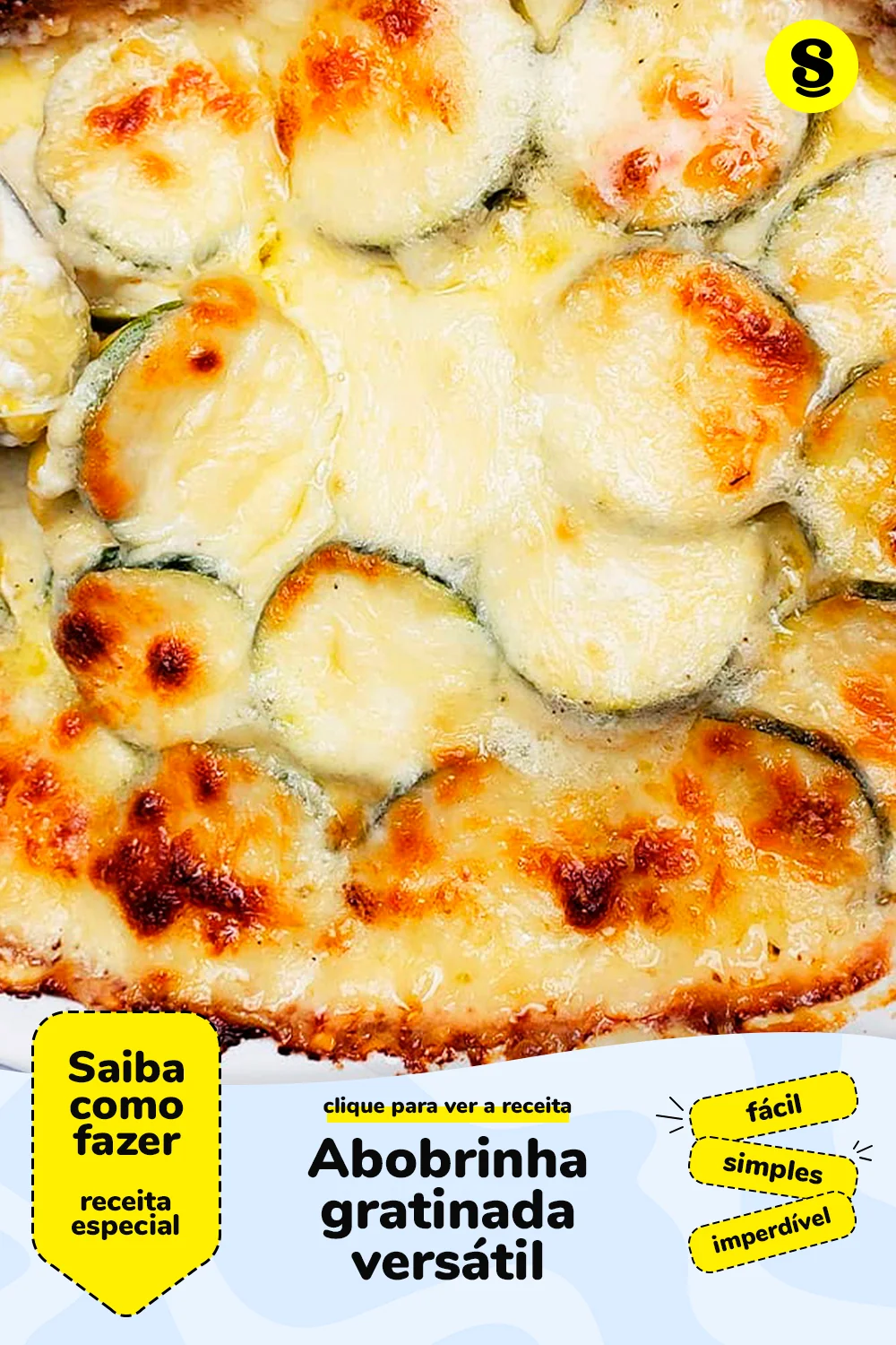 Receita de abobrinha gratinada