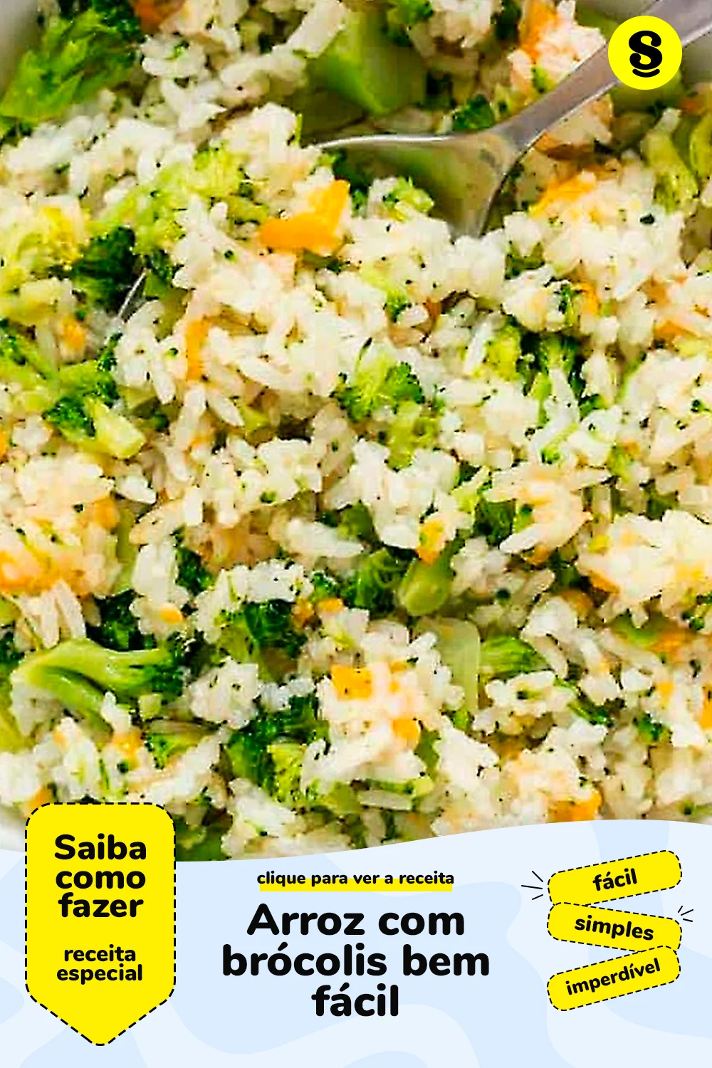 Receita de arroz com brócolis