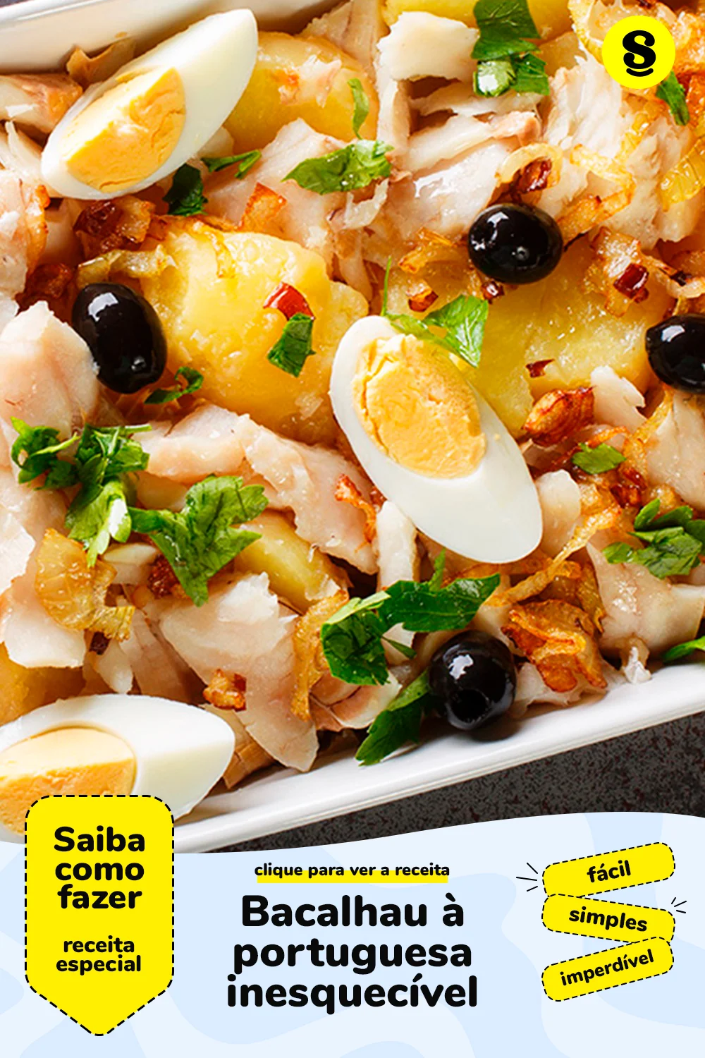 Receita de bacalhau à portuguesa