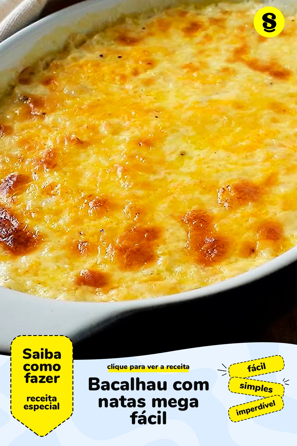 Receita de bacalhau com natas