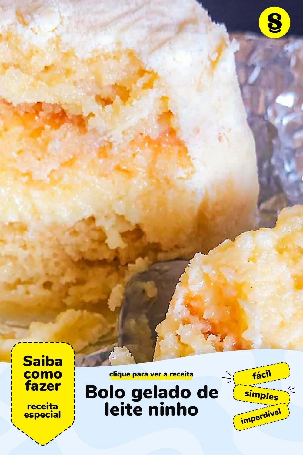 Receita de bolo gelado de leite ninho