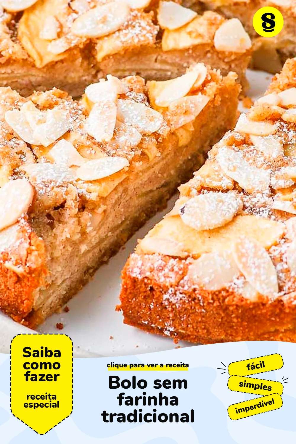 Receita de bolo sem farinha