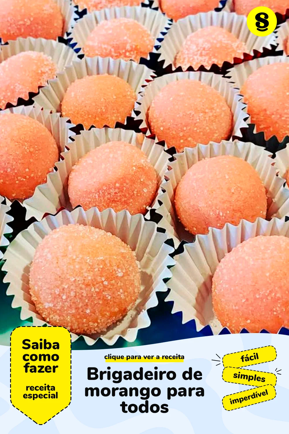 Receita de brigadeiro de morango