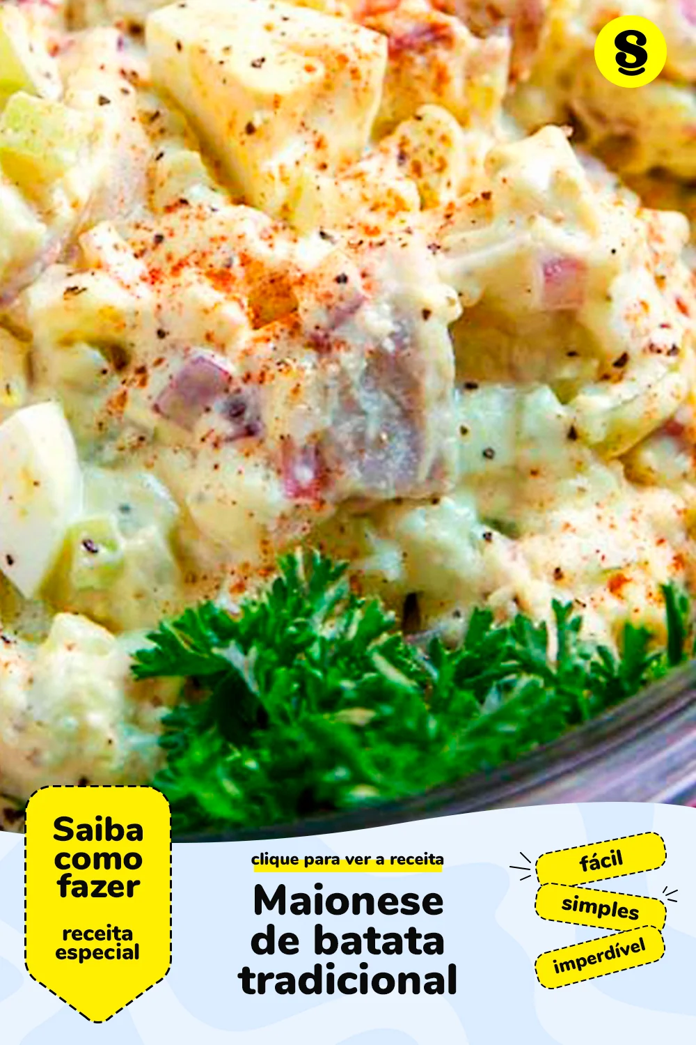 Receita de maionese de batata