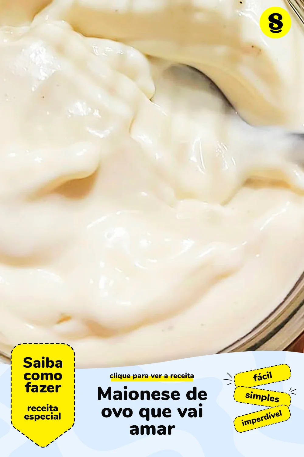 Receita de maionese de ovo