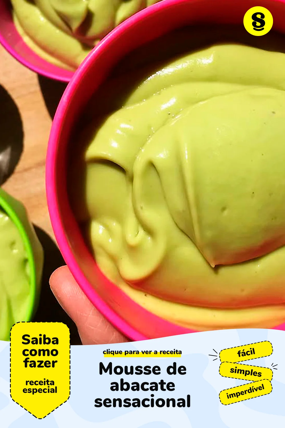 Receita de mousse de abacate