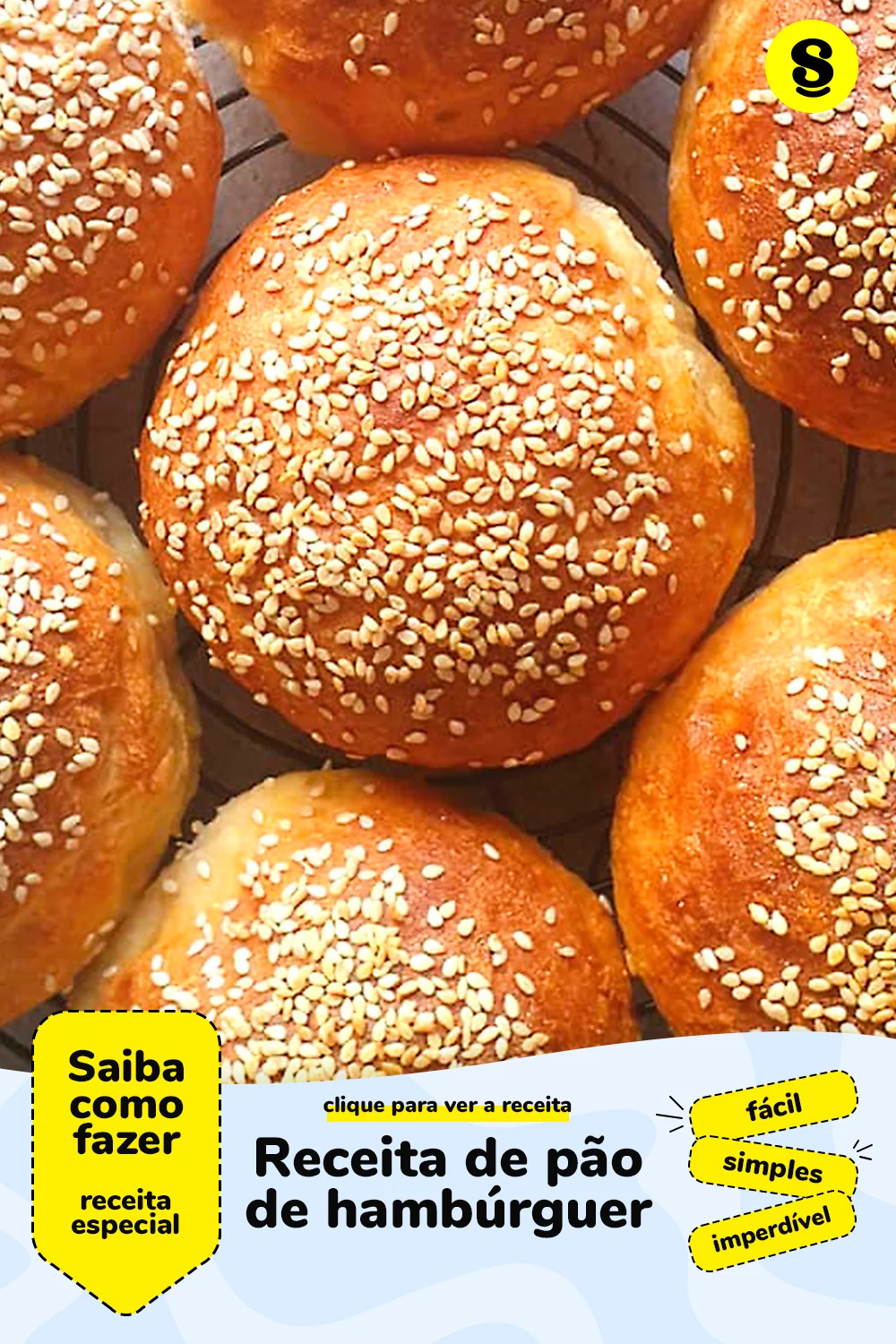 Receita de pão de hambúrguer