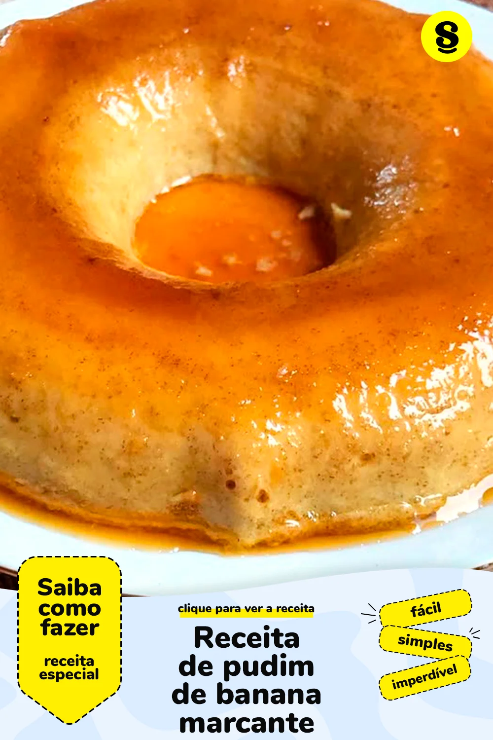Receita de pudim de banana