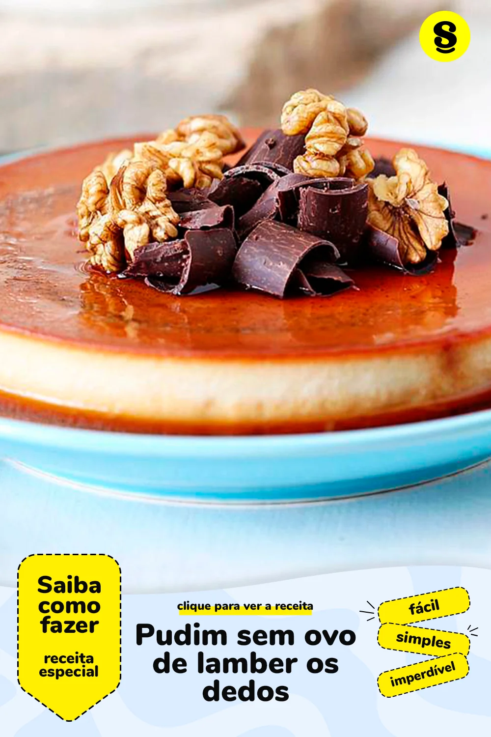 Receita de pudim sem ovo
