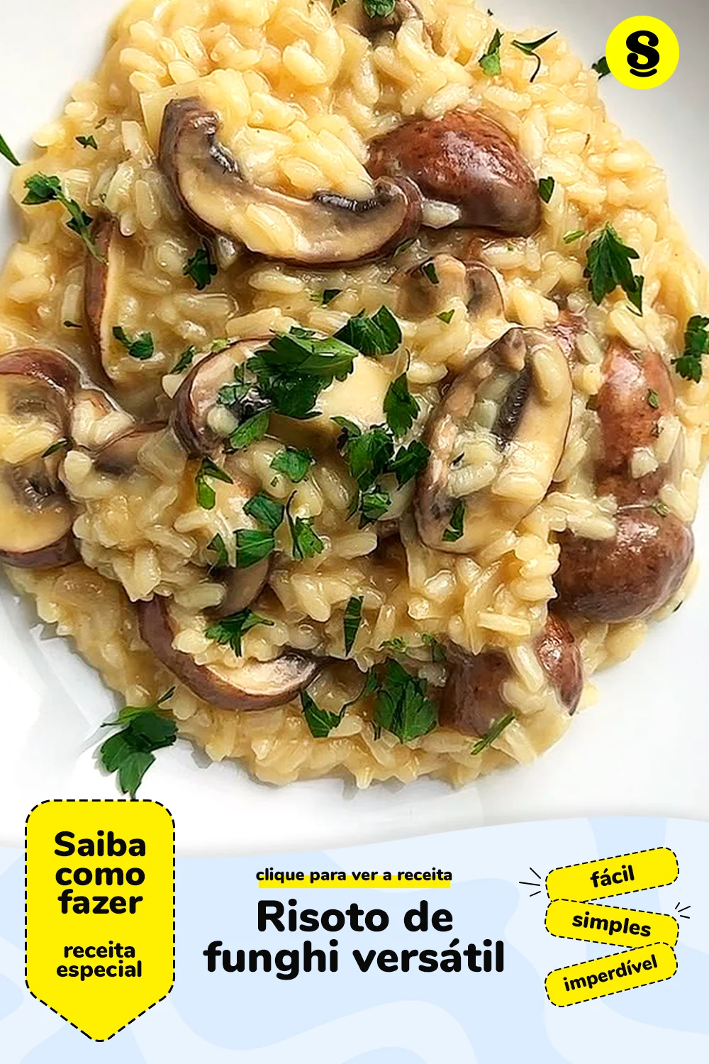 Receita de risoto de funghi